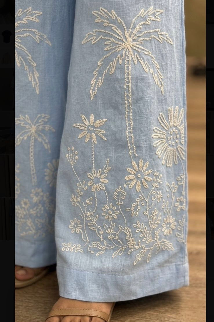 Palm Reverie Embroidered Co-ord Set