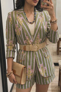 Luxury Olive Co-ord Set with Hand Embroidery – Smart Summer Style