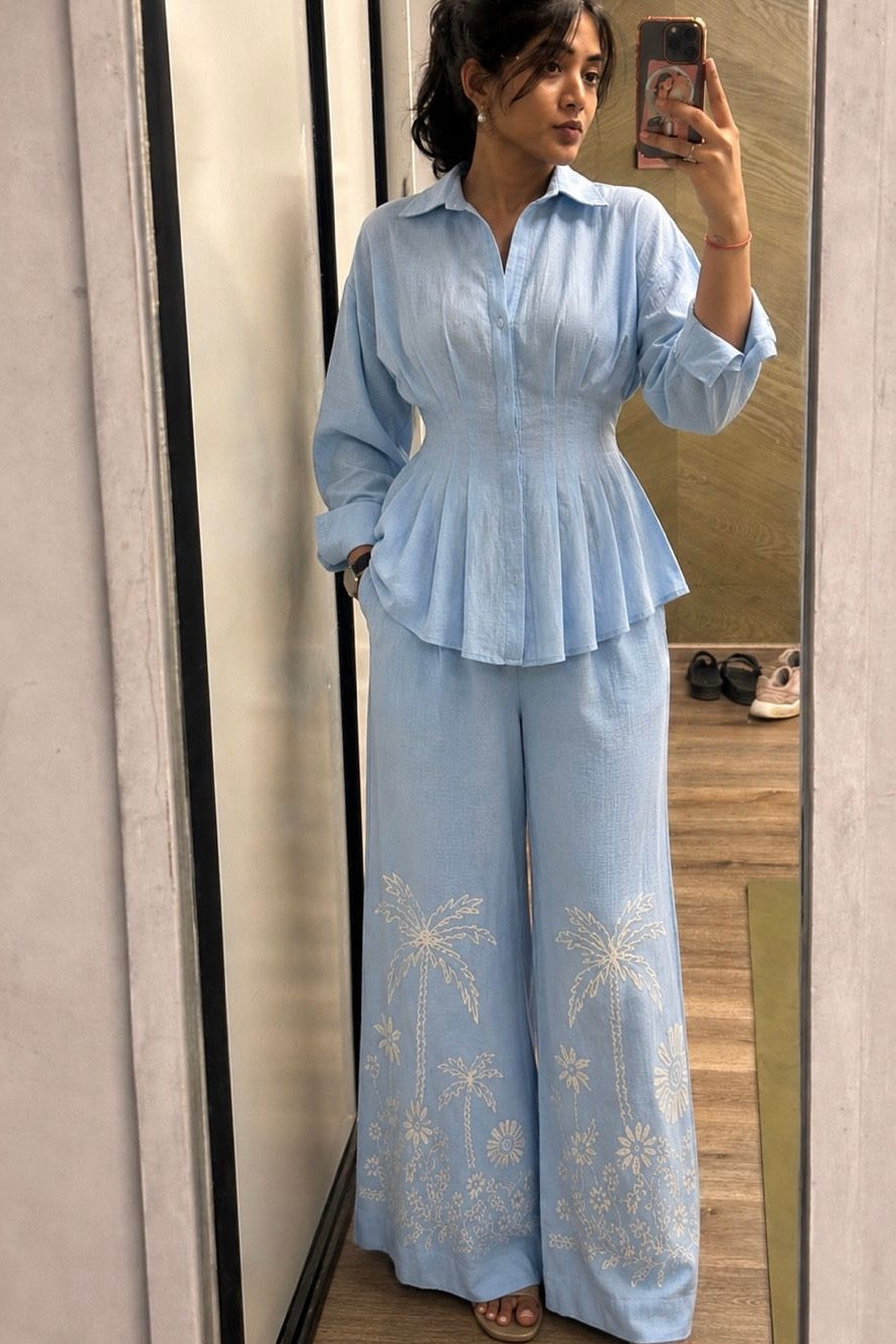 Palm Reverie Embroidered Co-ord Set