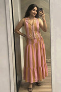 Sunset Stripe Hand-Embroidered Set