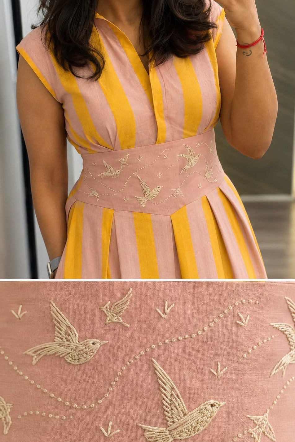 Blush Sunray Midi Dress