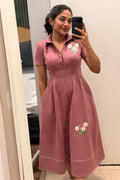 Soft Grace Suede Midi Dress